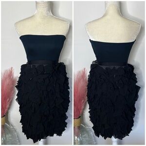 Haute hippie • silk ruffle mini strapless dress